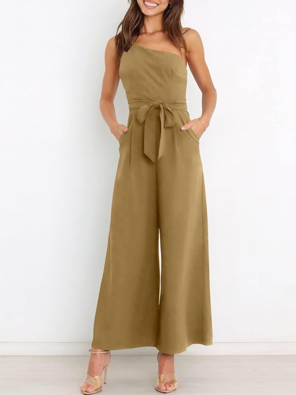 ANRABESS Women Summer Dressy Jumpsuits One Shoulder Sleeveless Casual Wide Leg Pants Romper Jumper 2025 Trendy Outfits - Image 71